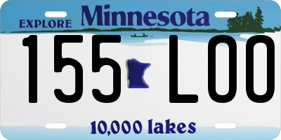 MN license plate 155LOO