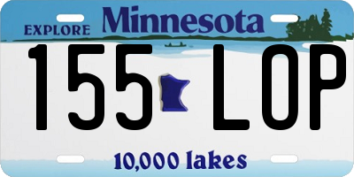 MN license plate 155LOP
