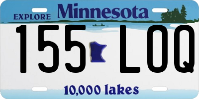 MN license plate 155LOQ
