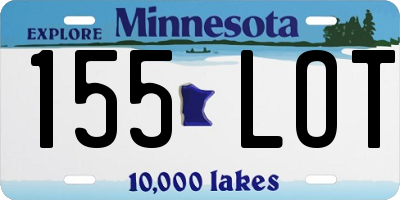 MN license plate 155LOT