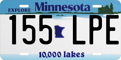MN license plate 155LPE