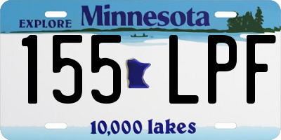 MN license plate 155LPF