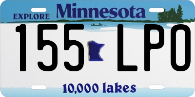 MN license plate 155LPO