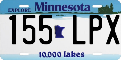 MN license plate 155LPX
