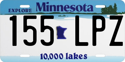 MN license plate 155LPZ