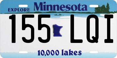 MN license plate 155LQI