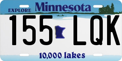 MN license plate 155LQK