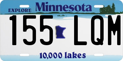 MN license plate 155LQM