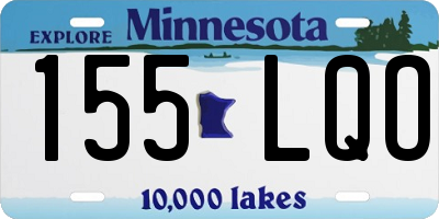 MN license plate 155LQO