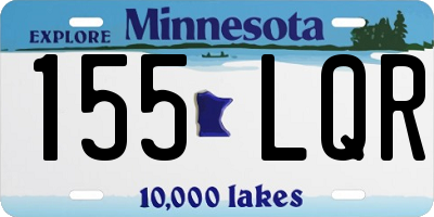 MN license plate 155LQR