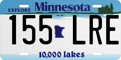 MN license plate 155LRE
