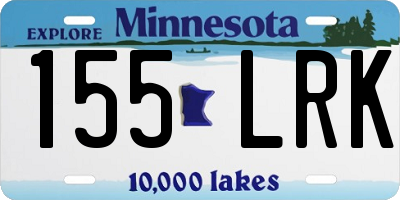 MN license plate 155LRK