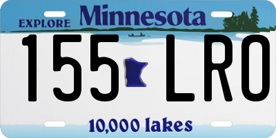 MN license plate 155LRO