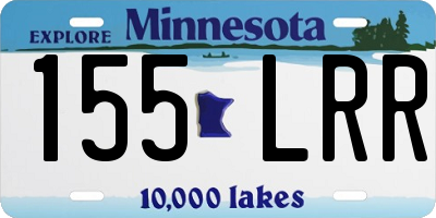 MN license plate 155LRR