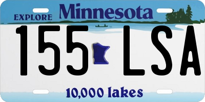 MN license plate 155LSA