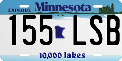 MN license plate 155LSB