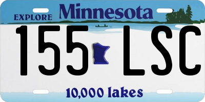 MN license plate 155LSC