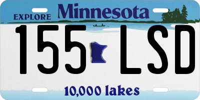 MN license plate 155LSD