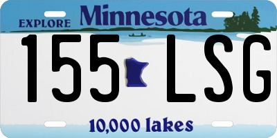 MN license plate 155LSG