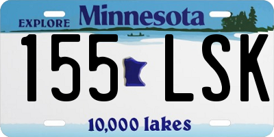 MN license plate 155LSK