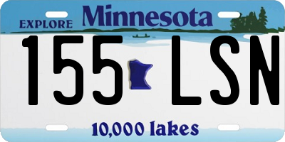 MN license plate 155LSN