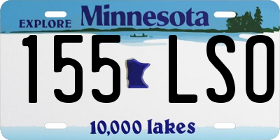 MN license plate 155LSO