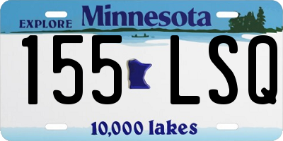 MN license plate 155LSQ