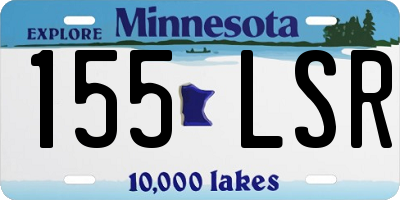 MN license plate 155LSR