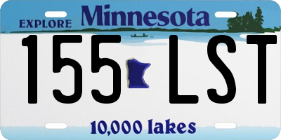 MN license plate 155LST
