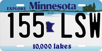 MN license plate 155LSW