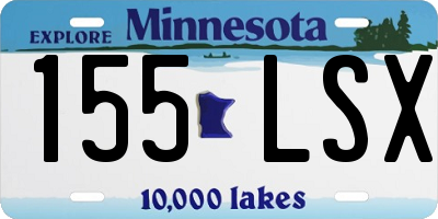 MN license plate 155LSX