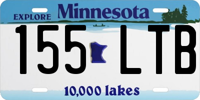 MN license plate 155LTB