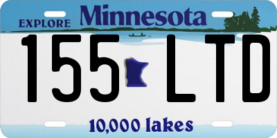 MN license plate 155LTD