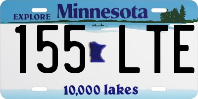 MN license plate 155LTE