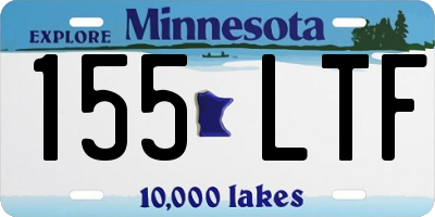 MN license plate 155LTF