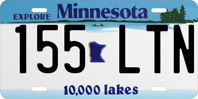 MN license plate 155LTN