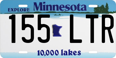 MN license plate 155LTR