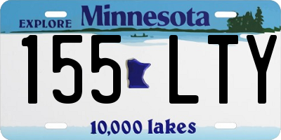 MN license plate 155LTY