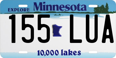 MN license plate 155LUA