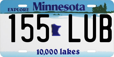 MN license plate 155LUB