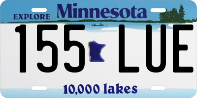 MN license plate 155LUE