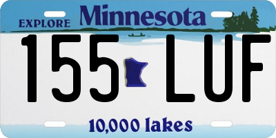 MN license plate 155LUF