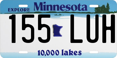 MN license plate 155LUH