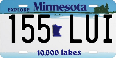 MN license plate 155LUI