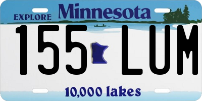MN license plate 155LUM