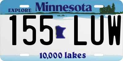 MN license plate 155LUW