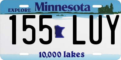 MN license plate 155LUY