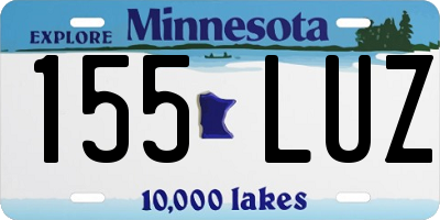 MN license plate 155LUZ
