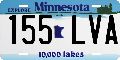 MN license plate 155LVA