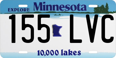 MN license plate 155LVC